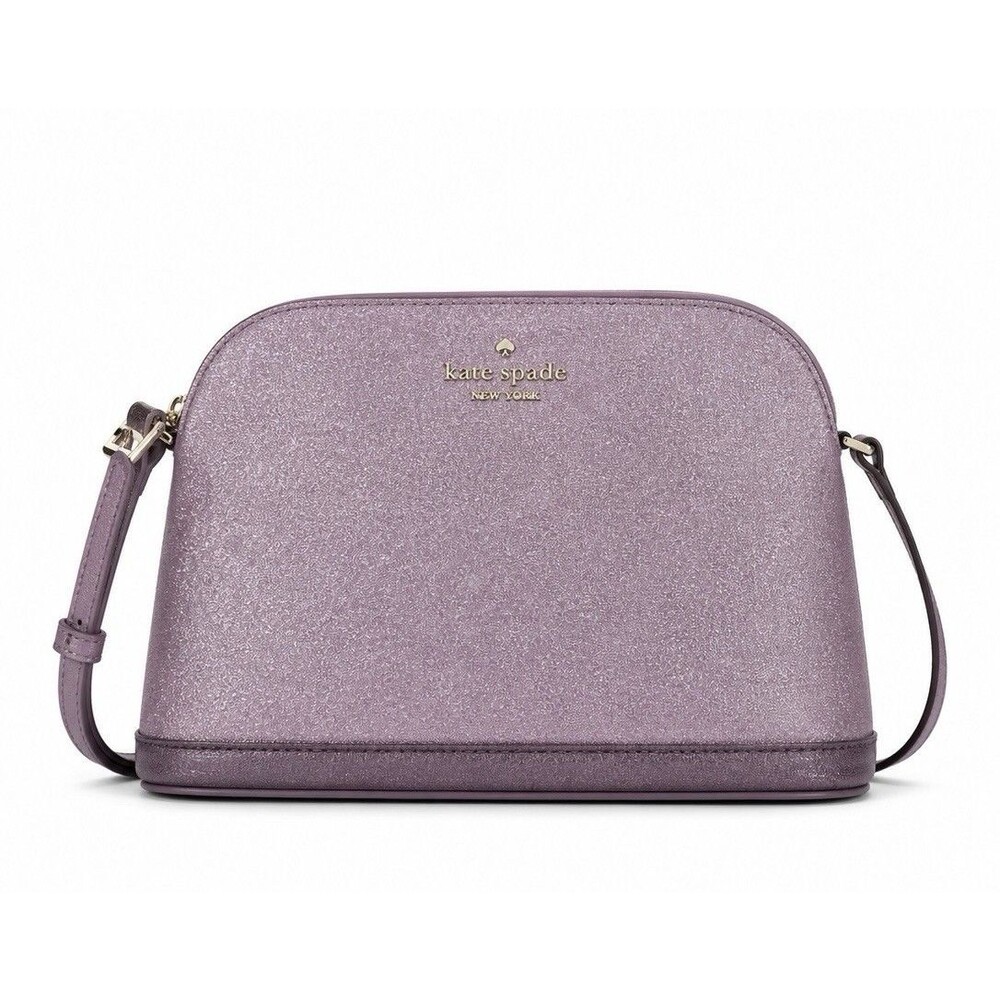 Kate Spade New York Tinsel Glitter Lilac Purple Dome Crossbody Bag Y2K Purse